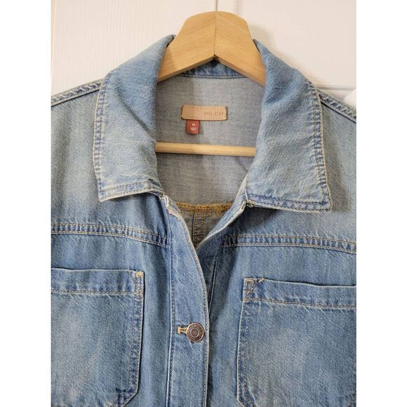 Anthropologie Pilcro Slouchy Trucker Denim Jacket M NWOT - Picture 3 of 12